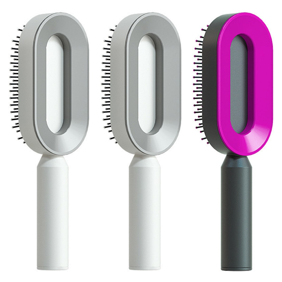 Self Cleaning Hair Brush for Women One-Key Cleaning Hair Loss Airbag Massage Scalp Comb Anti-Static Hairbrush