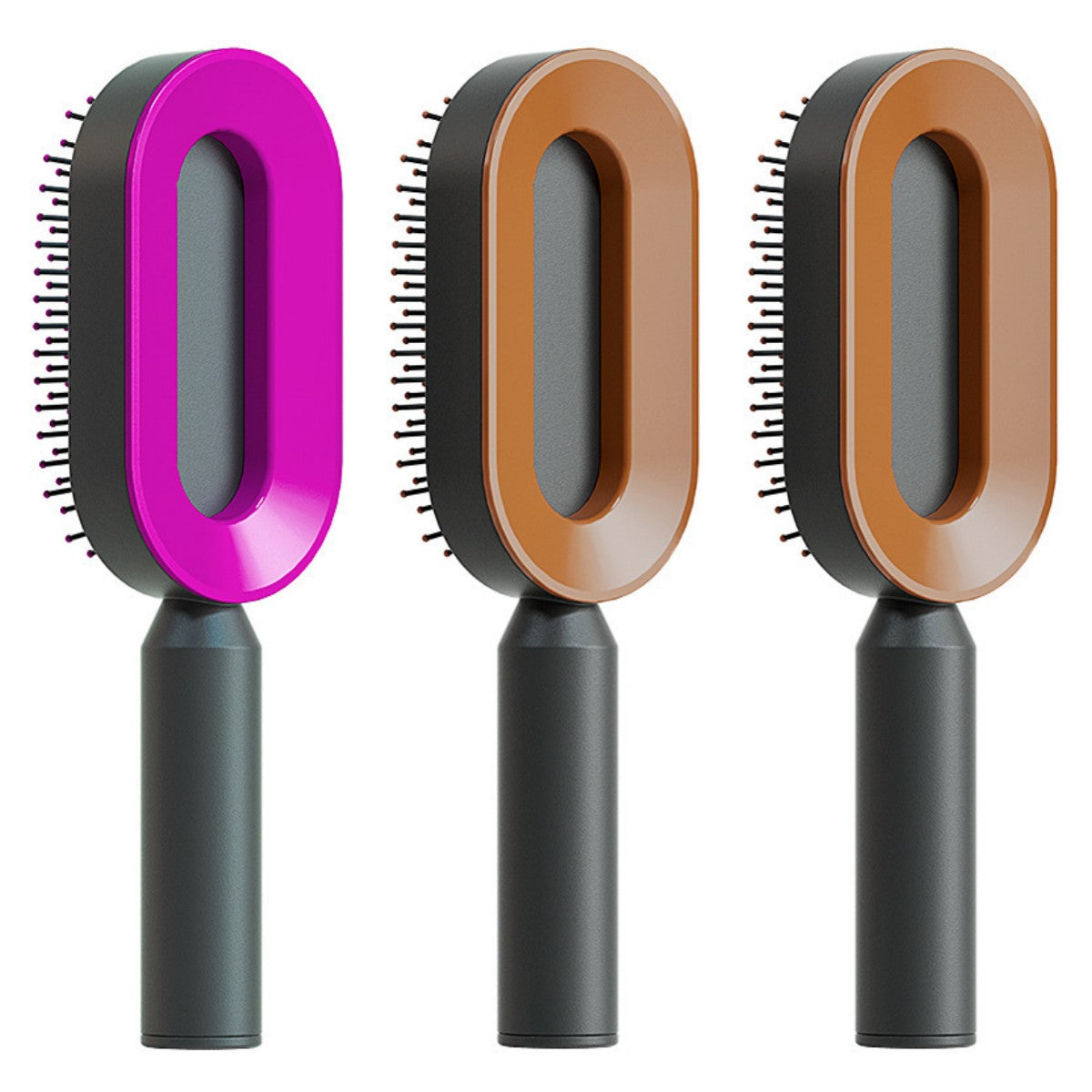 Self Cleaning Hair Brush for Women One-Key Cleaning Hair Loss Airbag Massage Scalp Comb Anti-Static Hairbrush