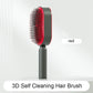 Self Cleaning Hair Brush for Women One-Key Cleaning Hair Loss Airbag Massage Scalp Comb Anti-Static Hairbrush