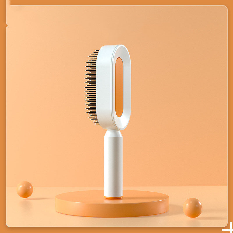 Self Cleaning Hair Brush for Women One-Key Cleaning Hair Loss Airbag Massage Scalp Comb Anti-Static Hairbrush